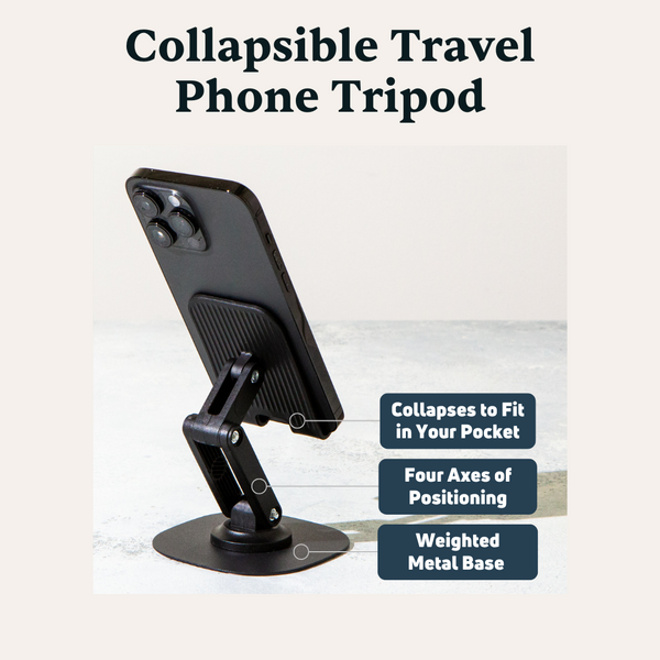 Collapsible Rotating Travel Phone Tripod