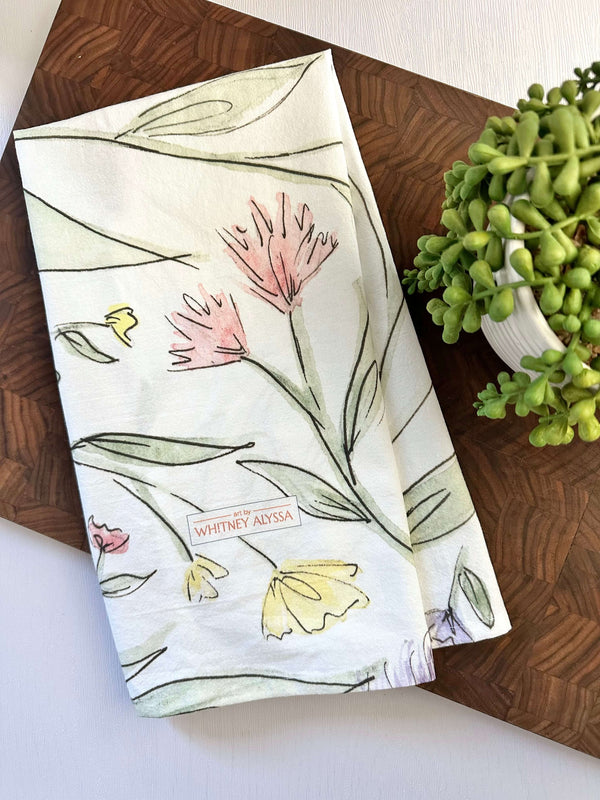 Tea Towel: Fresh Flowers | Art By Whitney Alyssa