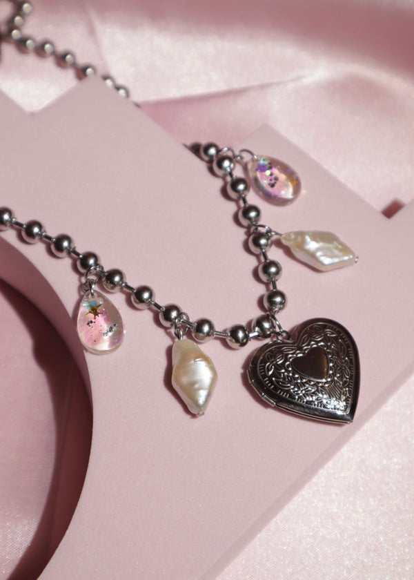 Heartfelt Teardrop Ball Chain Necklace | Yuuka Universe