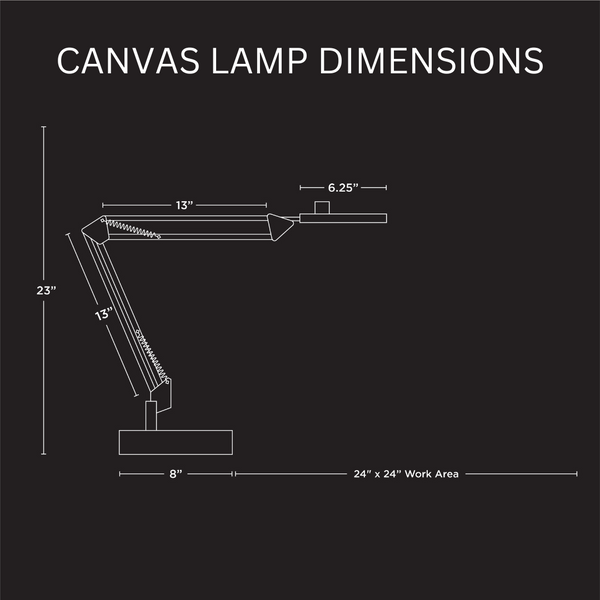 Canvas Lamp with Weighted Base