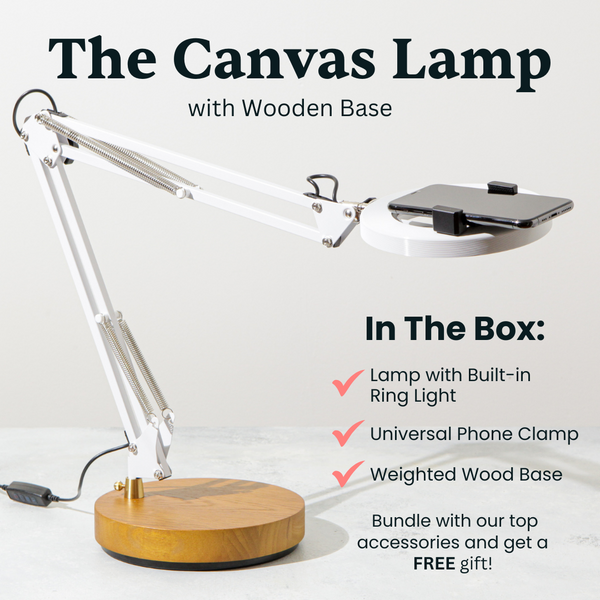 Canvas Lamp with Weighted Base