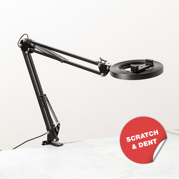 Scratch and Dent Collection - Black Canvas Lamp with Desk Clamp